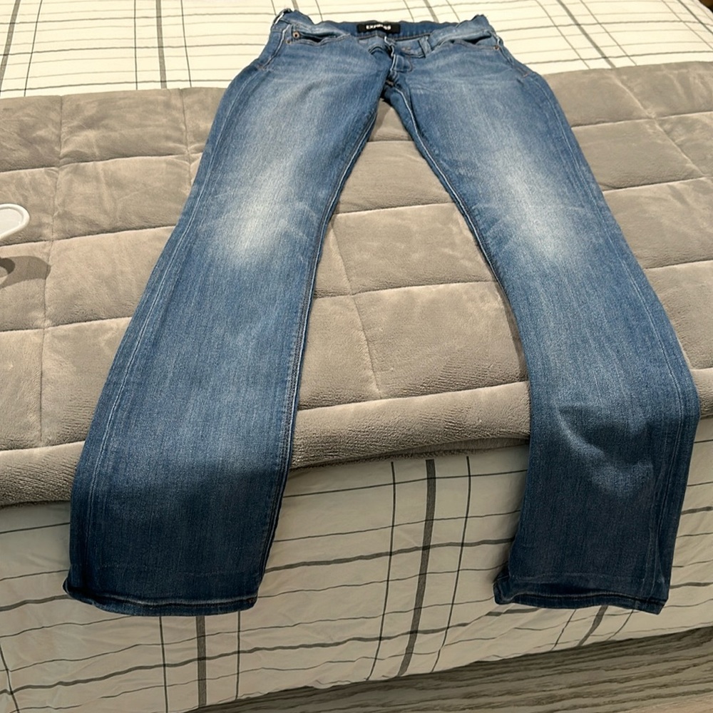 Express Blue Boot Cut Jeans for Women